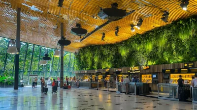 Modern Mass Timber Airport Terminal