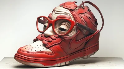 Sneaker Head Sculpture