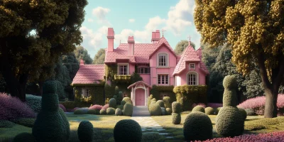 Technical Production Design of Oversized Candy Colored Mansion