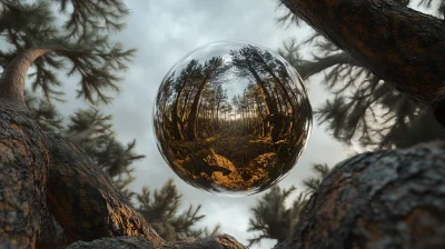 Reflective Forest Sphere