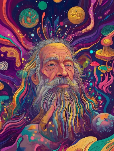 Psychedelic Old Man