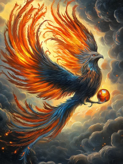 Majestic Phoenix in Flight