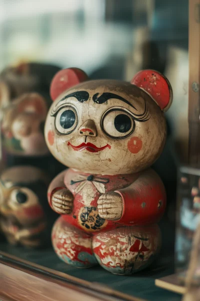 Close Up of Vintage Daruma