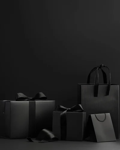 Elegant Gift Box and Shopping Bags