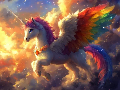 Magical Rainbow Alicorn