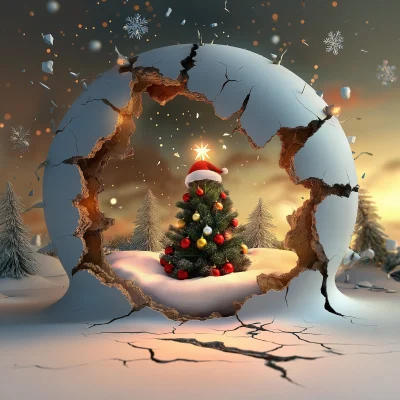 3D Christmas Scene