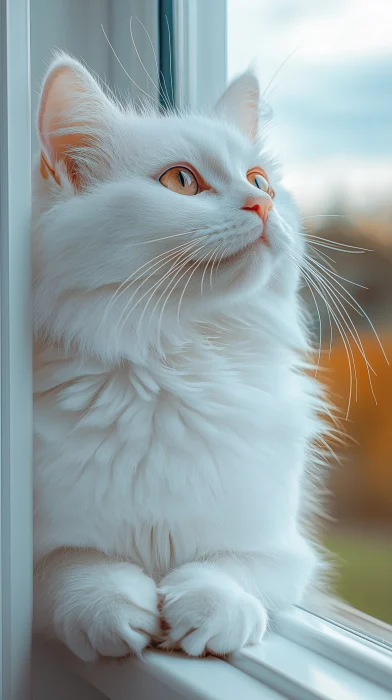 Adorable White Cat