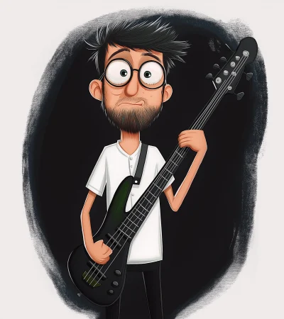 Nerdy Bass Player