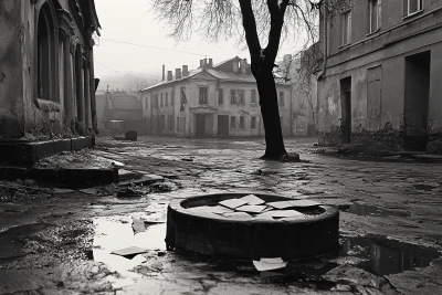 Empty Square in Russia