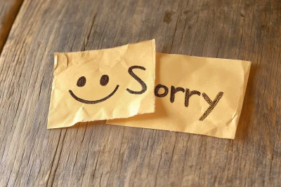 Apology Note with Smiley Face