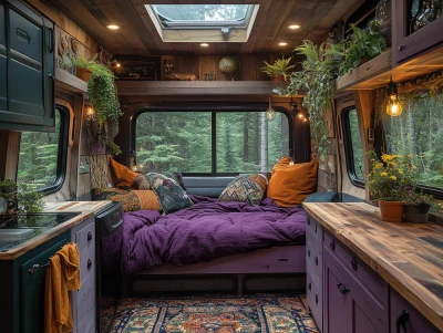 Interior of a Nature Inspired Van