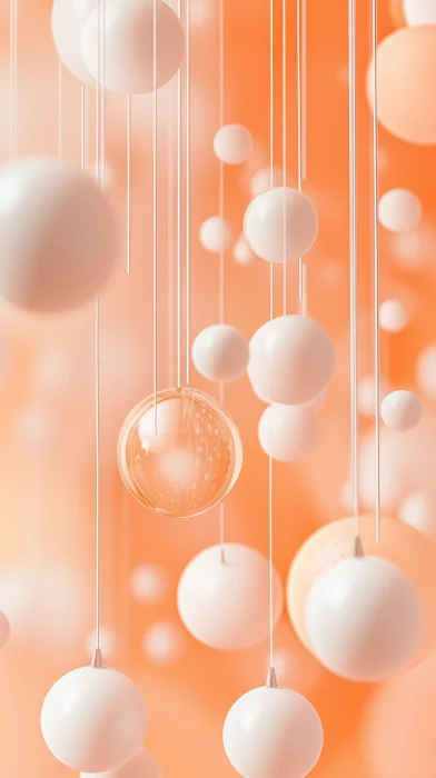 Pastel Orange Balls Pattern