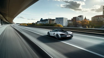 Supercar on the Autobahn