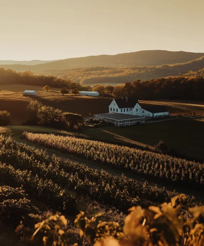 Golden Hour at the Farmhouse