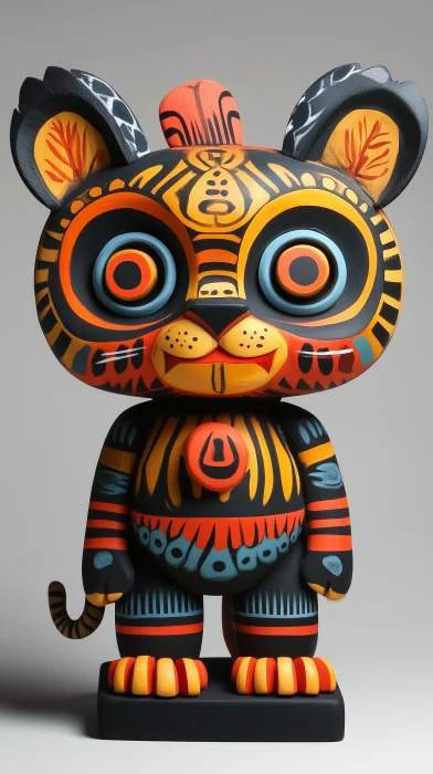 Tiger Monster Wooden Toy