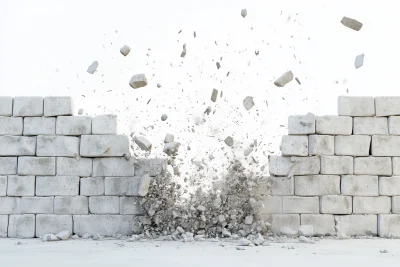 Exploding Stone Wall