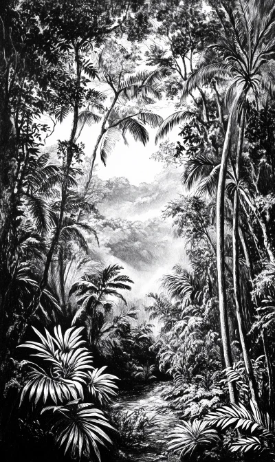 Rainforest in Black and White