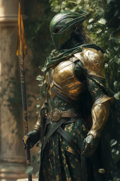 Elven Soldier in Ancient Armor