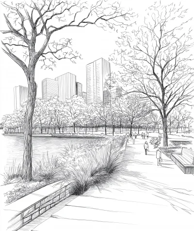 Riverside Park Sketch