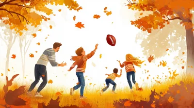 Family Football Game in Fall