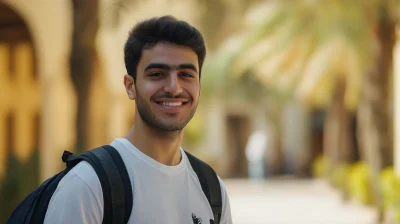 Happy Emirati Student