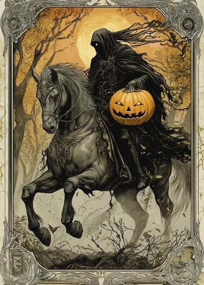 Headless Horseman Tarot Card