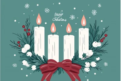 Merry Christmas Candles