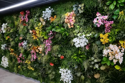 Colorful Pastel Plant Wall