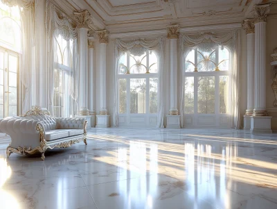 Luxurious White Palace Interior