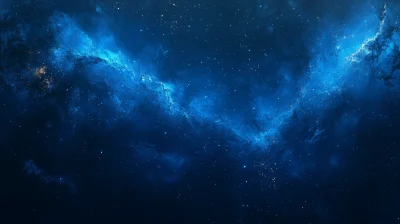 Blue Milky Way Background