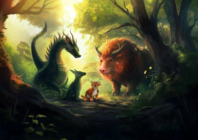 Fantasy Forest Animals