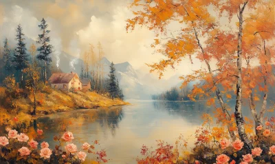 Vintage Autumn Landscape