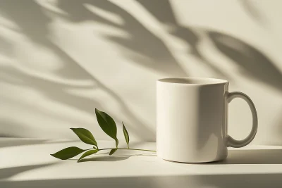 Elegant Green Detail Mug