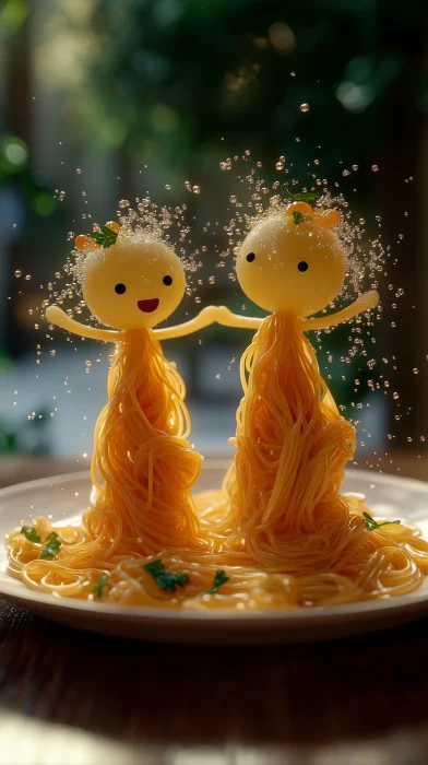 Dancing Spaghetti Figures