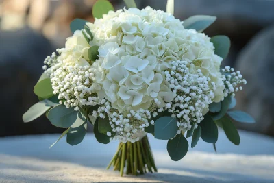 White and Green Wedding Bouquet