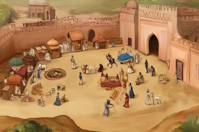 Medieval Mughal Market