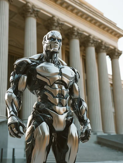 Cyborg Lawyer Posing