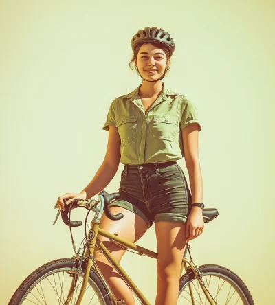 Modern Woman in Bike Attire