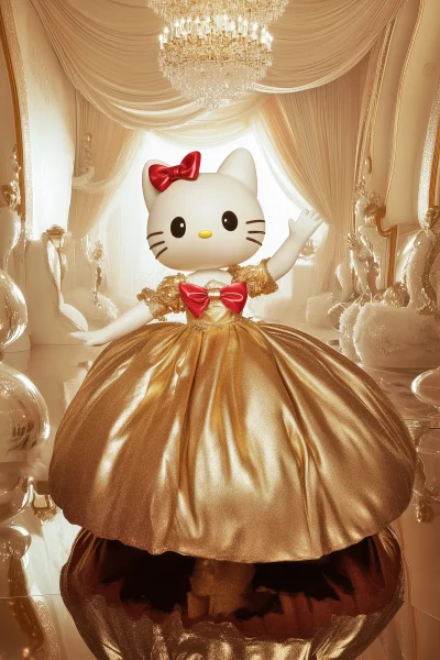 Hello Kitty in Golden Dress