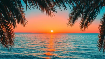 Enchanting Sunset Over the Sea