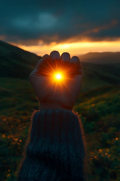 Fist in Sunset