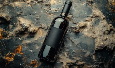 Wine Bottle on Marble