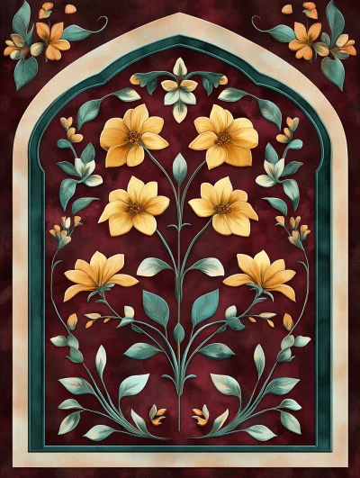 Traditional Floral Tapestry