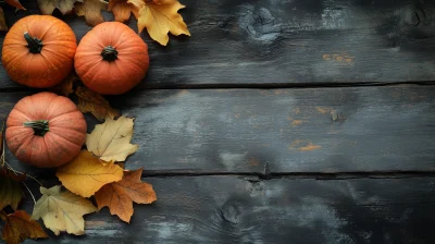 Autumn Composition with Pumpkins