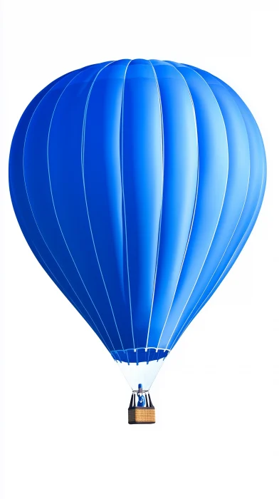 Vibrant Blue Hot Air Balloon