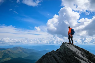 Climber at the Summit