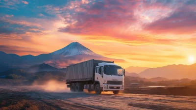 Isuzu Truck at Sunset