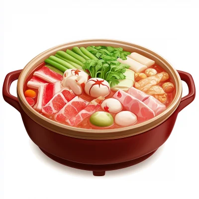 Chinese Hot Pot Illustration