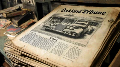 Newspaper Front Page of the Oakland Tribune