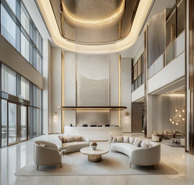 Modern Hotel Lobby in Dubai